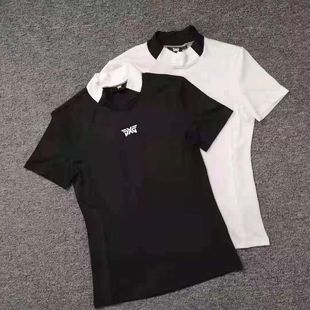 Spring and Summer New Golf Clothing Ladies Short-Sleeved T-Shirt Slim Lapel Sports Jersey Round Neck Short-Sleeved