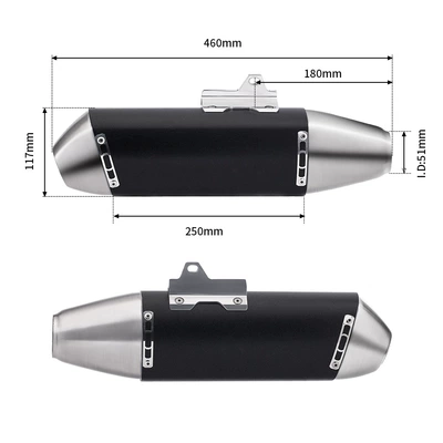 Stainless Steel Tail Section — Motorcycle exhaust pipe