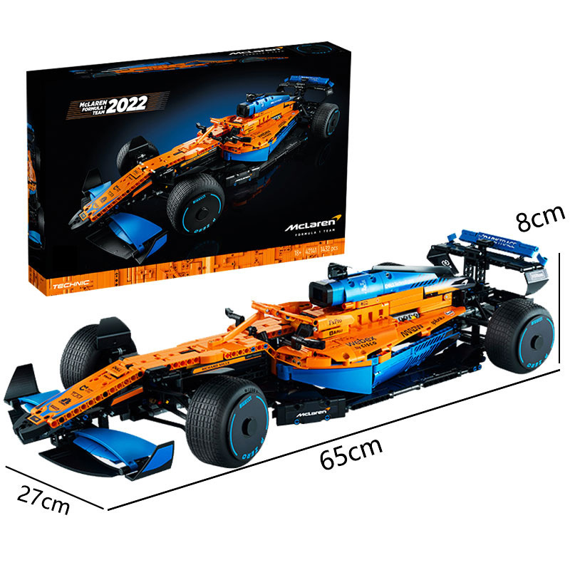 Cross-Border Compatible Lego 42141 Mclaren F1 Formula Racing Building Blocks Sports Car Mechanical Set Assembly Toy