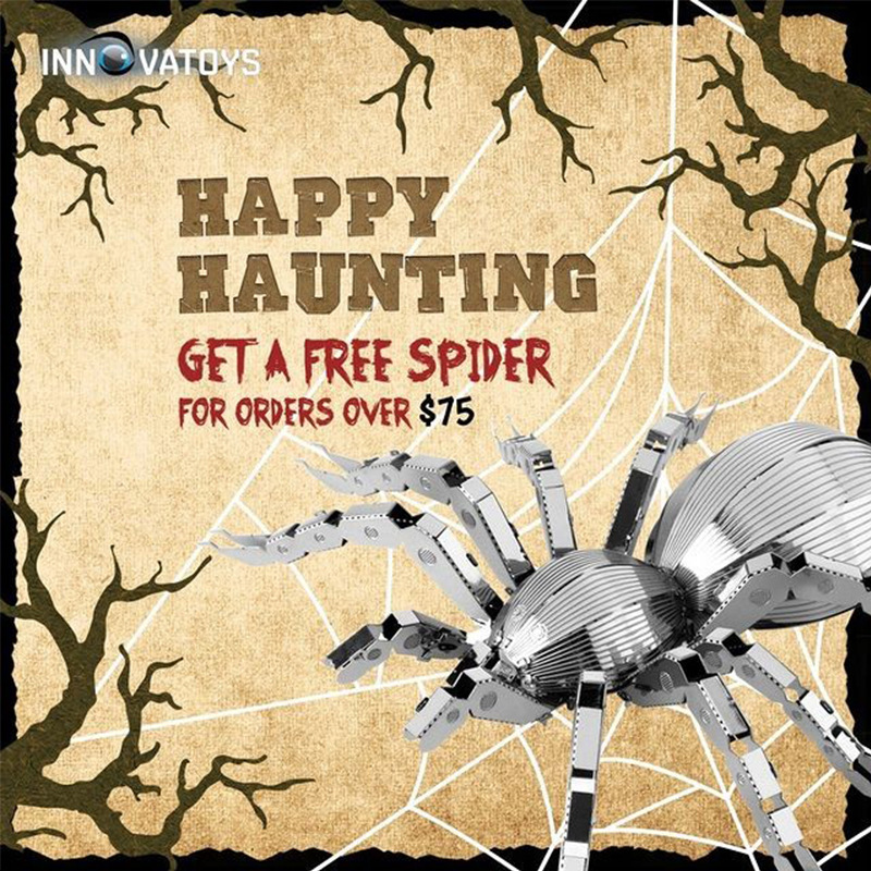 Estatua mágica de acero máquina al por mayor serie de insectos amor rompecabezas de metal 3D tridimensional hecho a mano modelo de montaje de bricolaje