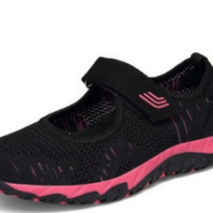 Foreign Trade Cross-Border 2025 Amazon Independent Station Dropshipping Outdoor Summer Fly-Woven Mother's Shoes for Middle-Aged and Elderly People Mesh Shoes