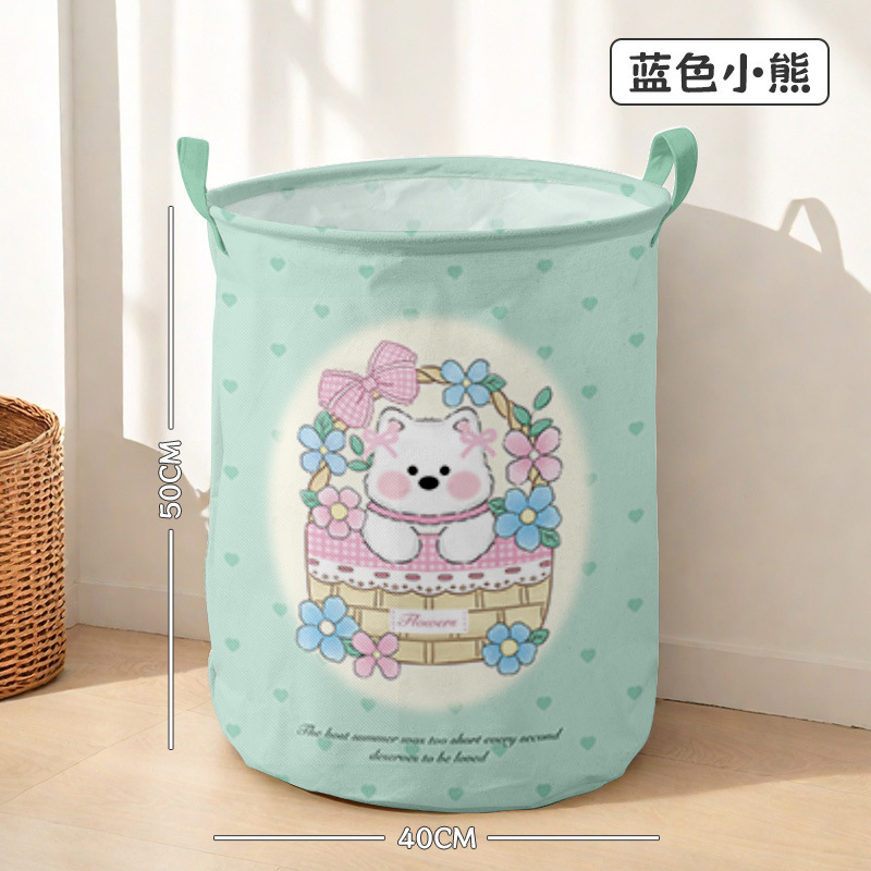 かわいい折りたたみ式汚れた衣類バスケット、見栄えの良い衣類収納バケツ、家庭用大容量ランドリーバスケット、おもちゃ収納バスケット|undefined
