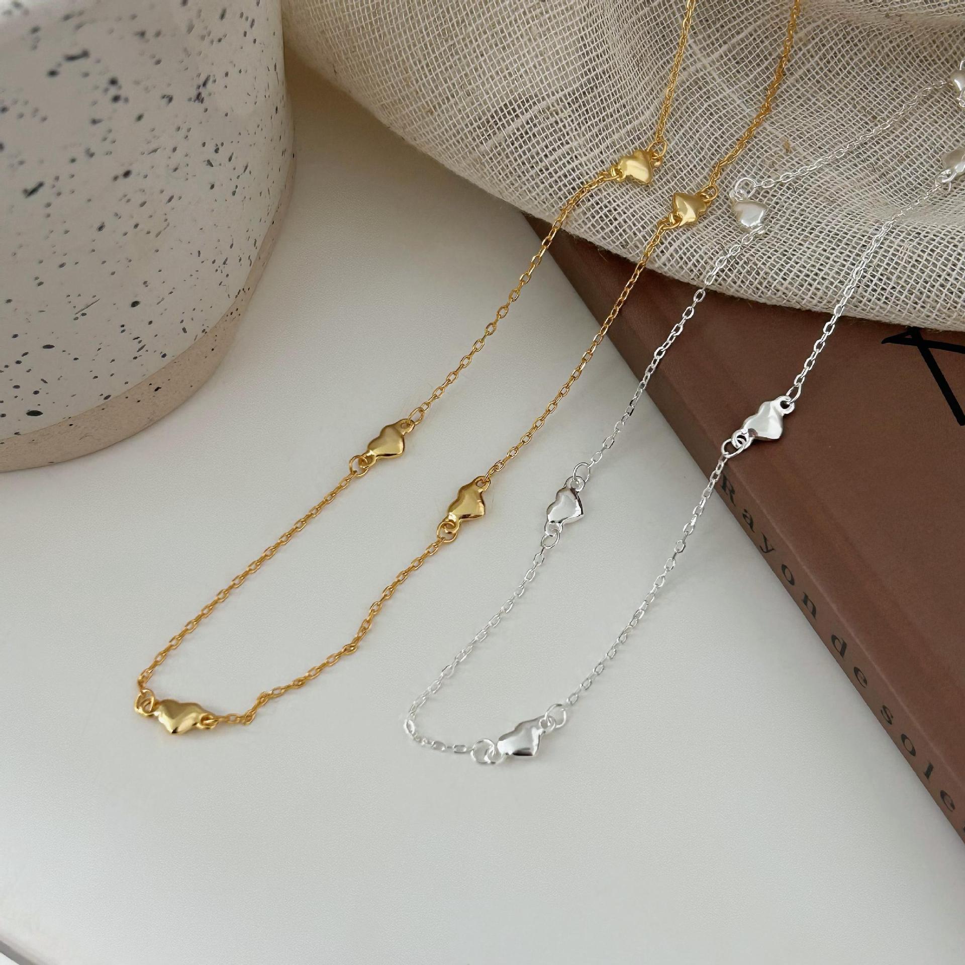 Sterling Silver Material Sterling Silver Plating Heart Shape Necklace
