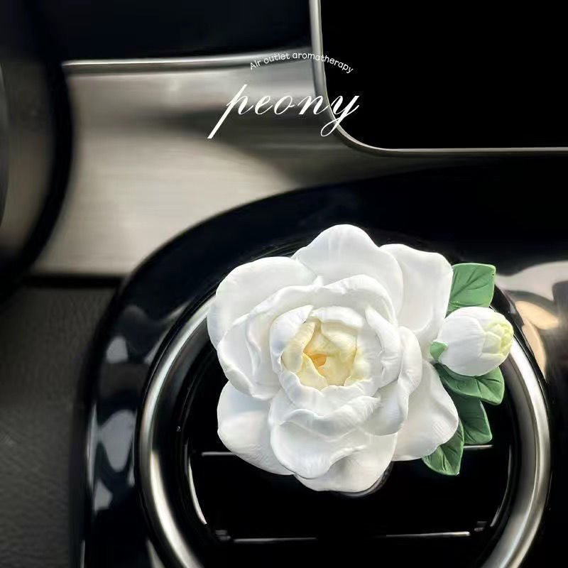 ジャスミンカーアロマセラピーカーエアコン吹き出し口香水車内装飾クチナシの花ディフューザーストーンフレグランス|undefined