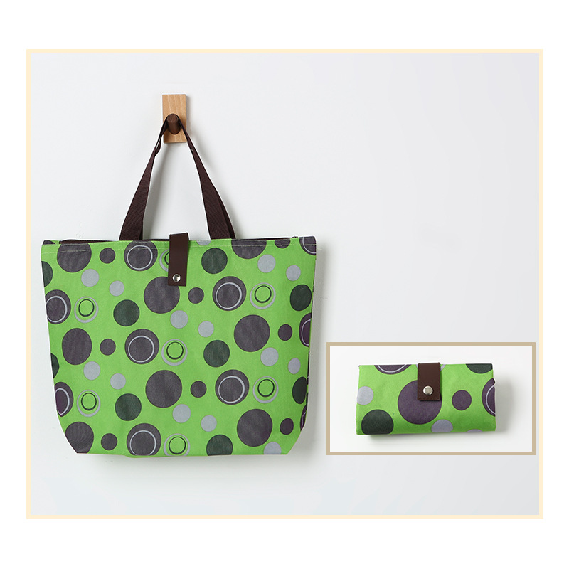 Bolsa de compras plegable de tela Oxford, bolsa de compras plegable ecológica promocional portátil, personalizable.