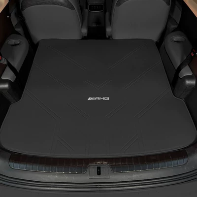 Gt53 Gt63 Special Leather Trunk — Trunk Mat - pure-cowhide-classic-black-amg-embroidered-white-label-high-quality-recommended-mercedes-benz-amg-gt