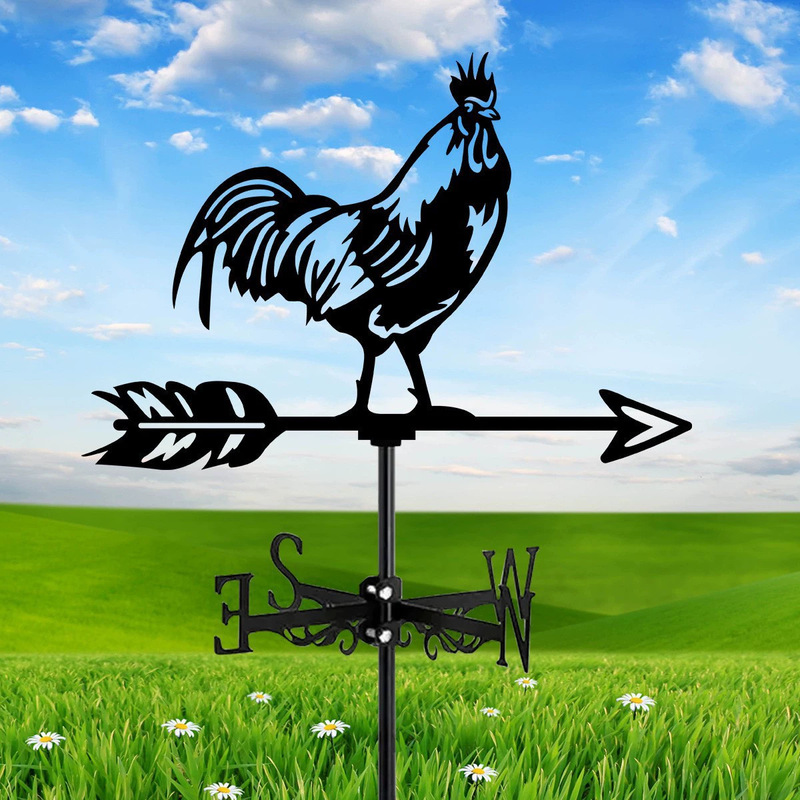 Cross-Border Amazon Iron Wind Vane Outdoor Decorative Ornament Suitable for Garden Creative Metal Crafts Decoration