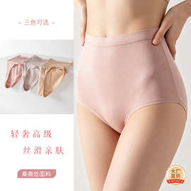 桑蚕丝无痕内裤高级真丝内档高腰内裤女一片式三角内裤无痕