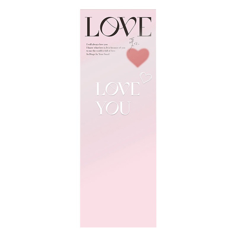 Bolsa transparente de OPP para flores del Día de la Madre, bolsa recta LOVE, bolsa individual para ramo de una sola rosa del Día de San Valentín