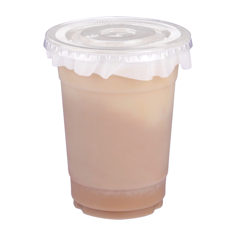 95 calibre taza de té de leche desechable taza de té de limón PET taza de bebida fría taza de café grasa taza con tapa al por mayor