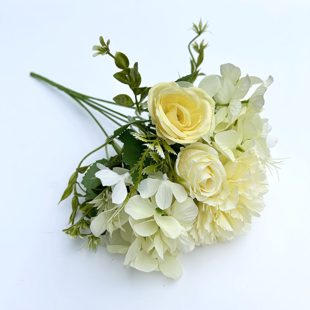 Artificial flower carnation combination flower home table small rose  flower soft Nordic hydrangea_voghion.com