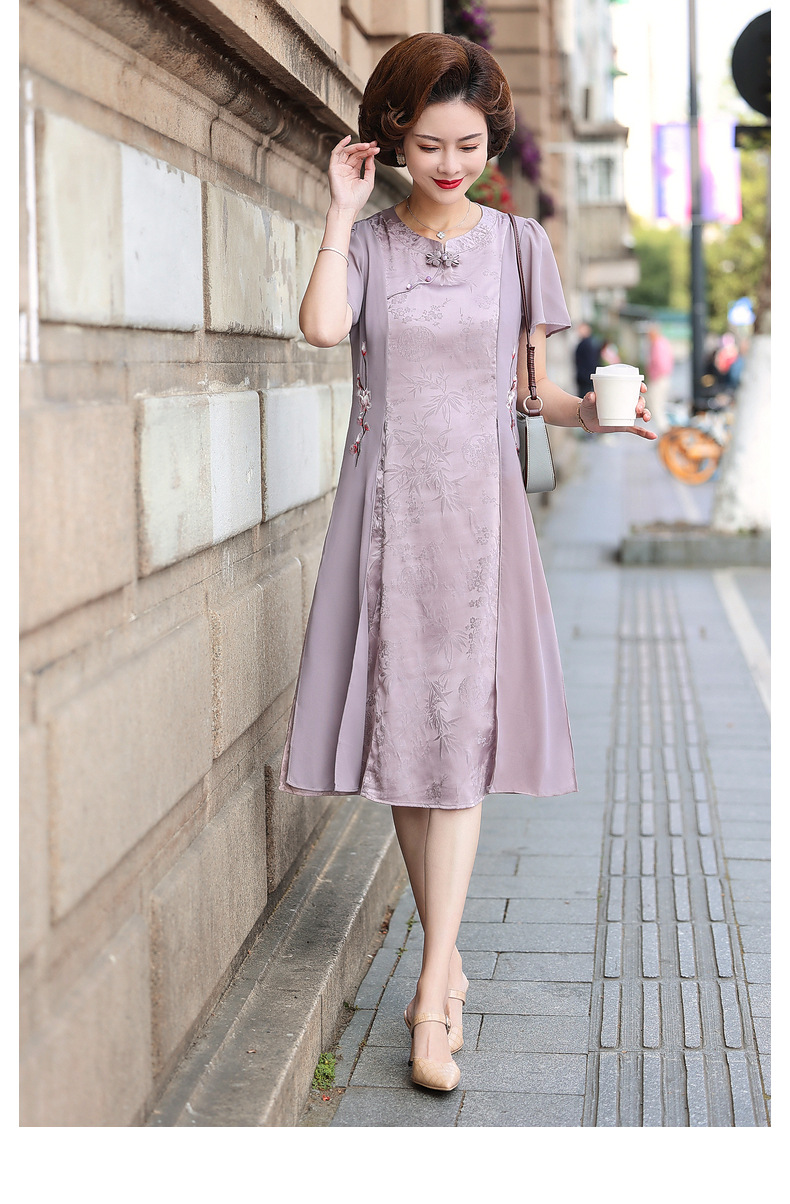 A9947 850K VÁY ĐẦM LIỀN THÂN NỮ CHATDGJ NGẮN TAY MÙA HÈ TRUNG NIÊN THÊU HỌA TIẾT HOA THỜI TRANG NỮ VẢI VOAN G03 SẢN PHẨM MỚI