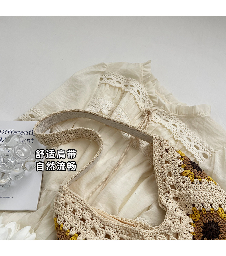 Trendy casual woven bag 2025 New style ins niche artistic straw woven bag Large capacity versatile single-shoulder armpit bag Application Scenario