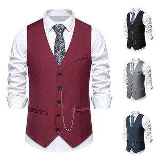 2024 new men's vest Amazon men's suit vest wedding party V-neck vest M107