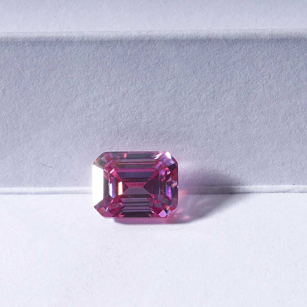 Esmeralda cortada rosa diamante de piedra de mosaico colorido con código de certificado piedra desnuda al por mayor joyería DIY Wuzhou
