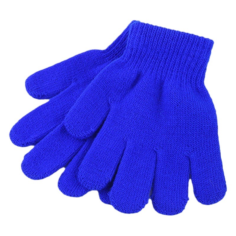 Otoño e Invierno cálido punto acrílico creativo color sólido magia guantes niños estudiante guantes fábrica Ventas Directas opcional logo
