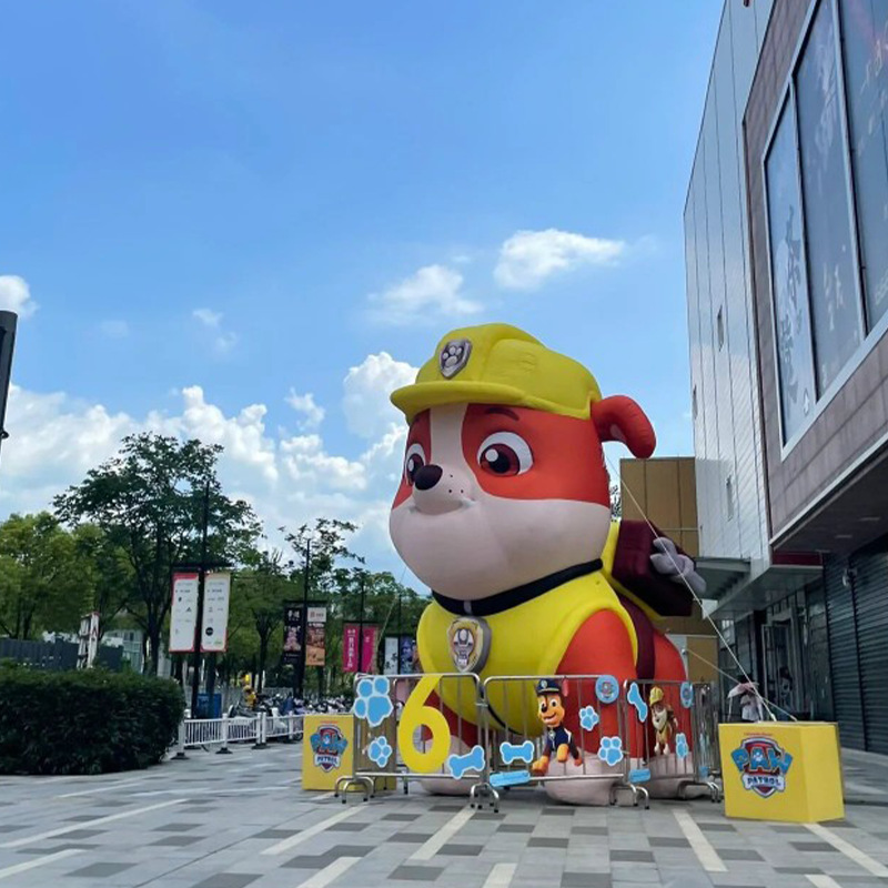 充气汪汪队卡通气模美陈ip公仔定 制商场户外大型龙年吉祥物人偶