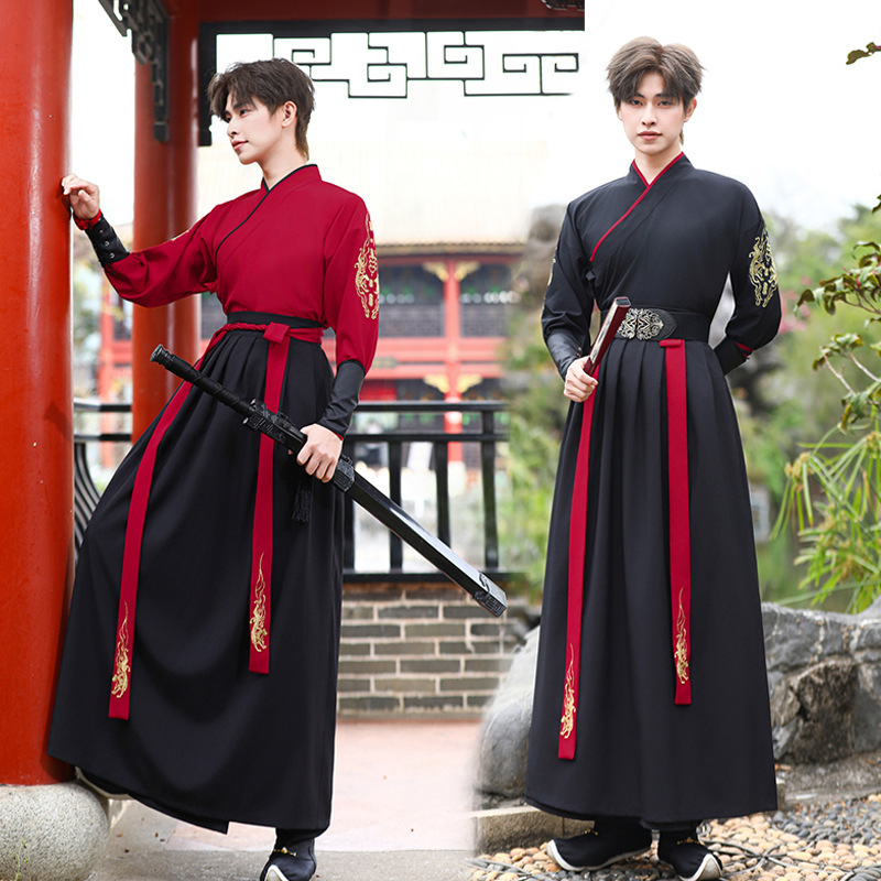 Original New Hanfu Chinese Style National Trendy Retro Martial Arts Swordsman Son Dress Male and Female Student Class suit