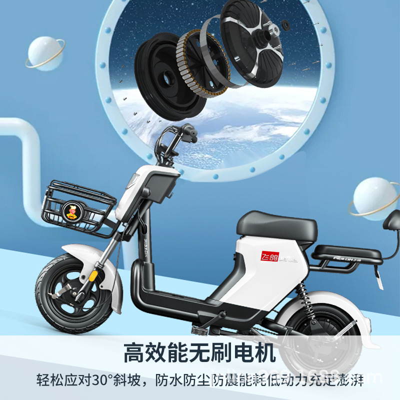 Nueva bicicleta eléctrica estándar nacional coche inteligente para mujeres para llevar 48V litio para adultos estudiantes padres e hijos pueden tomar la tarjeta