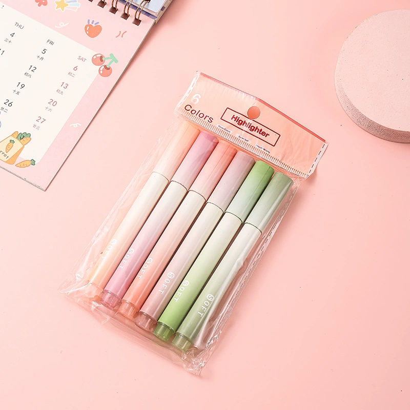 Накопитель с обтекаемой головой Highlighter набор, флуоресцентная пастельная акварель, 6–12 цветов, варианты с одной и двумя головками