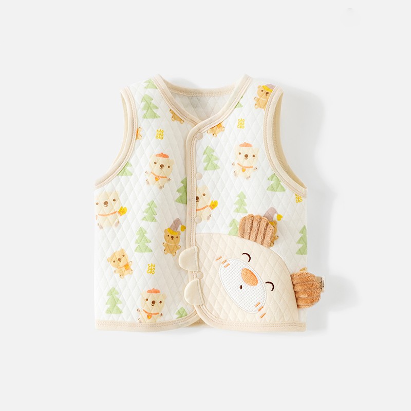 Bebé chaleco acolchado Otoño e Invierno ropa engrosada hombres y mujeres bebé chaleco cálido ropa invierno Chaleco de algodón