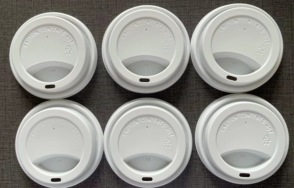 Deep-slot, leak-proof, eco-friendly, export-quality PP disposable paper cups for milk tea and coffee, plastic lids for takeaway milk tea packaging