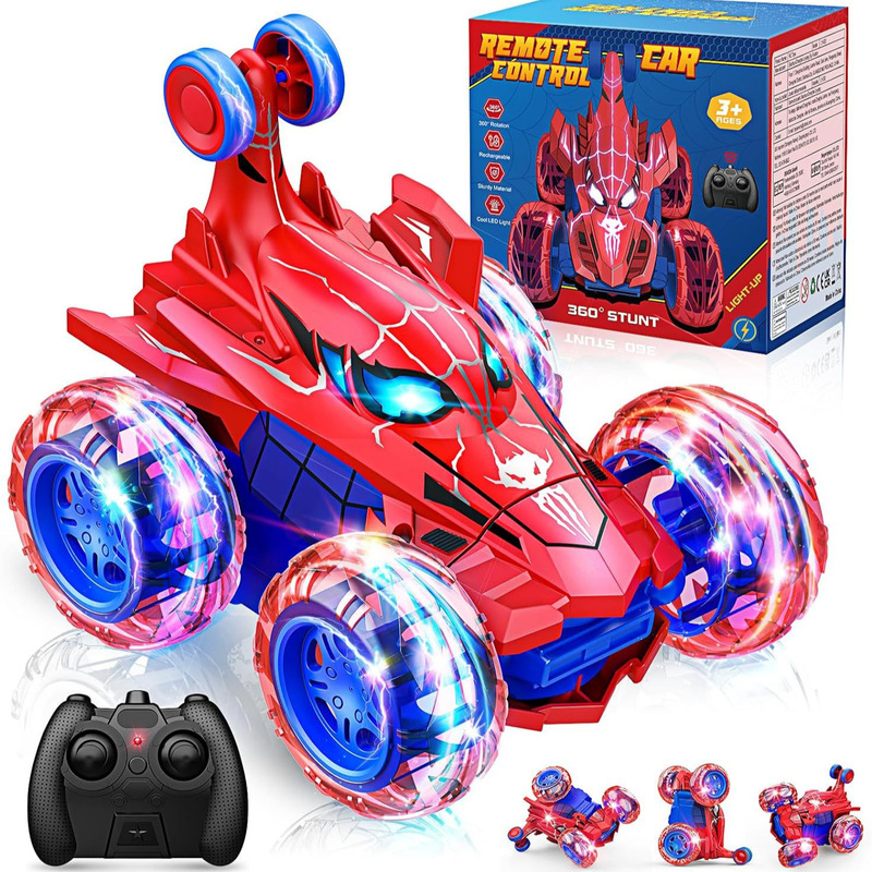 In-Stock Amazon Hot-Selling Internet Celebrity Spider Remote Control Stunt Transforming Car with Cool Lights Cross-Border Boys' Toy Car In-Stock Amazon Hot-Selling Internet Celebrity Spider Remote Control Stunt Transforming Car with Cool Lights Cross-Border Boys' Toy Car