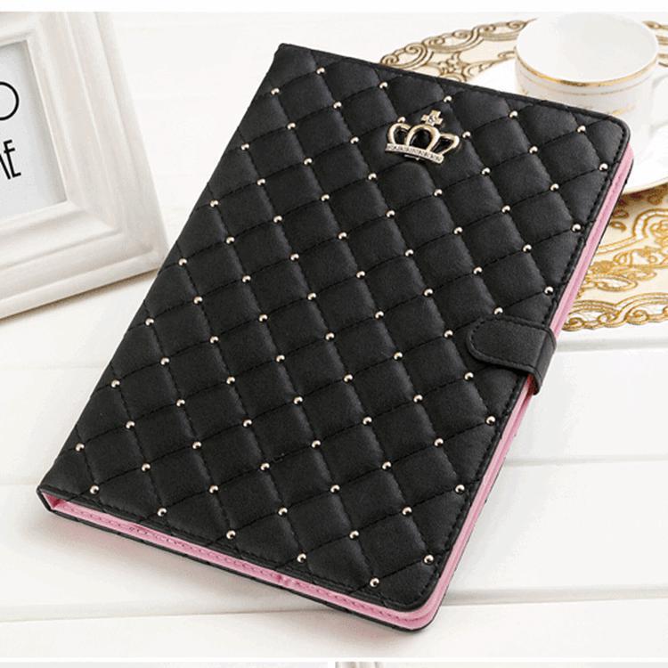 Suitable for ipad10.2 Diamond Crown Flat Protective Cover with Buckle Mini6 Smart Sleeping Bracket Leather Cover