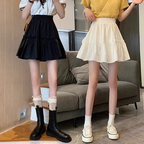 2024 New High Waist Slimming Design Short A-Line Cake Skirt for Women's Summer 