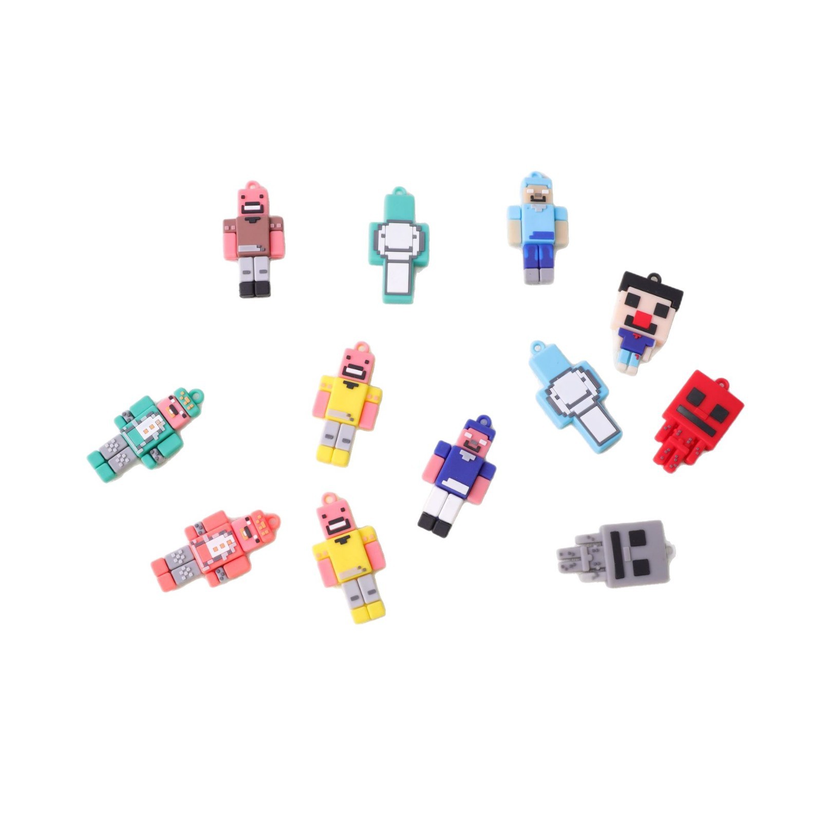 Nuevo mi mundo llavero cool juegos de silicona muñeca colgante pareja bolsa de coche colgante pequeño regalo
