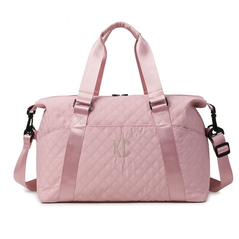 Fábrica al por mayor 2024 nuevo Oxford tela bolsa de viaje rombo moda color sólido gran capacidad húmeda y seca separación bolsa de embarque