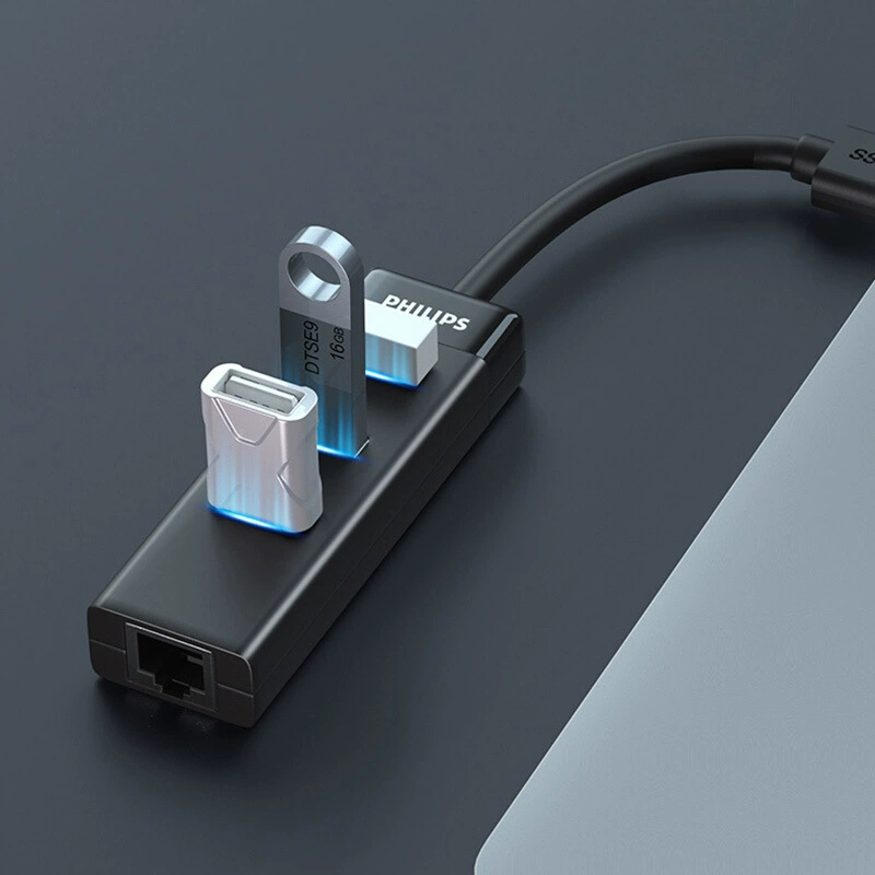 Филипс USB сетевой разветвитель для ноутбука, расширительный док USB сетевой порт, портал делителя, преобразователь
