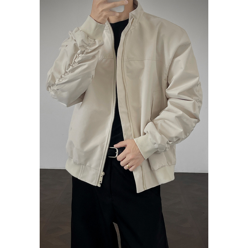Giacca corta da baseball da esterno GTAL Same Style Three-Proof Workwear Pilot da uomo, primavera/autunno, con colletto alto, ideale per attività all'aperto._voghion.com