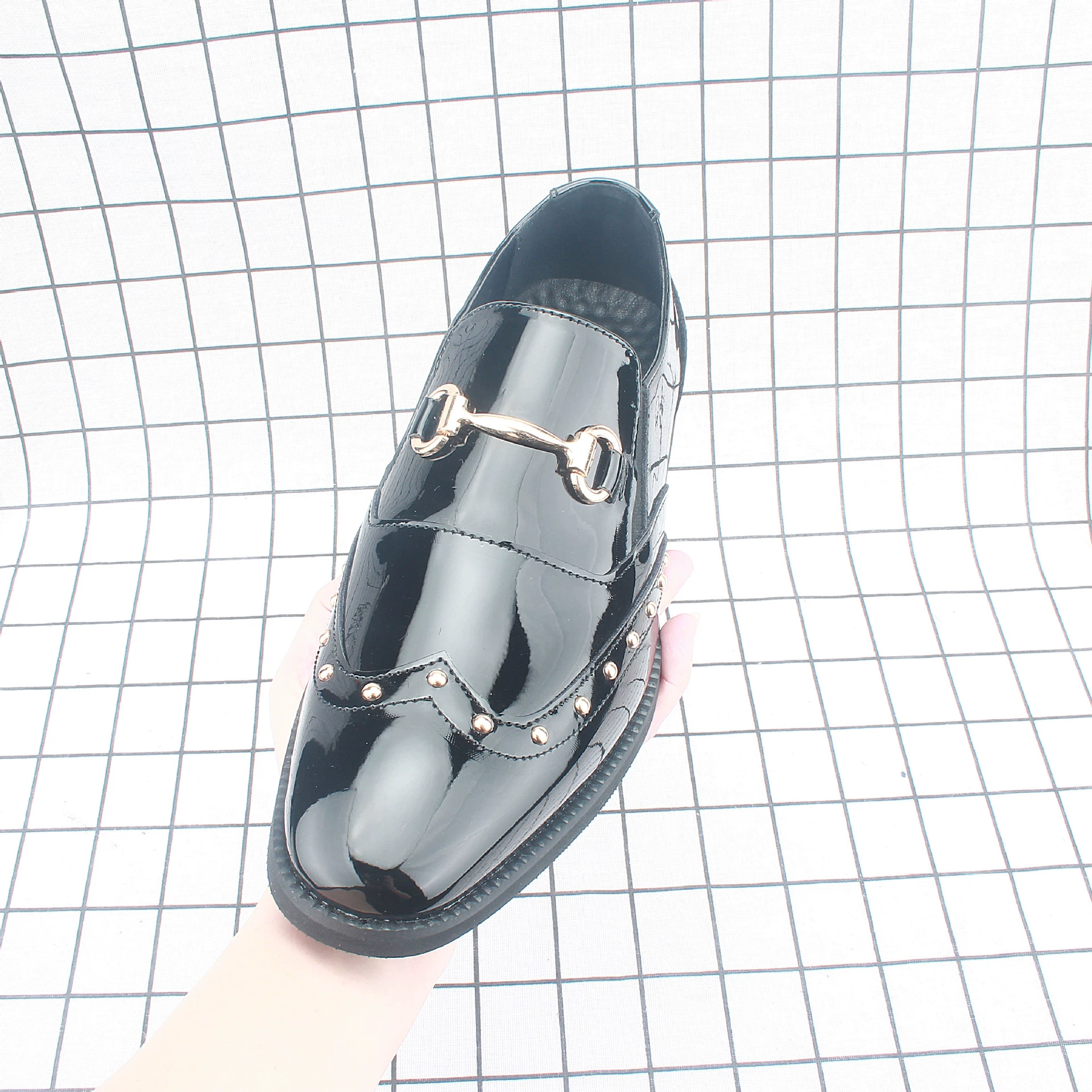 Мужские кожаные броги большого размера с пряжкой, зеленые, для делового стиля, британский кэжуал, 87211