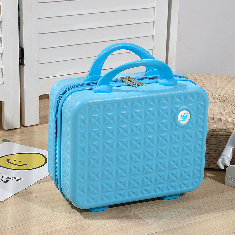 Mayorista de 7 pulgadas 14 pulgadas con patrón de logotipo maleta ABS maquillaje caja de embarque de mano bolsa de viaje maleta