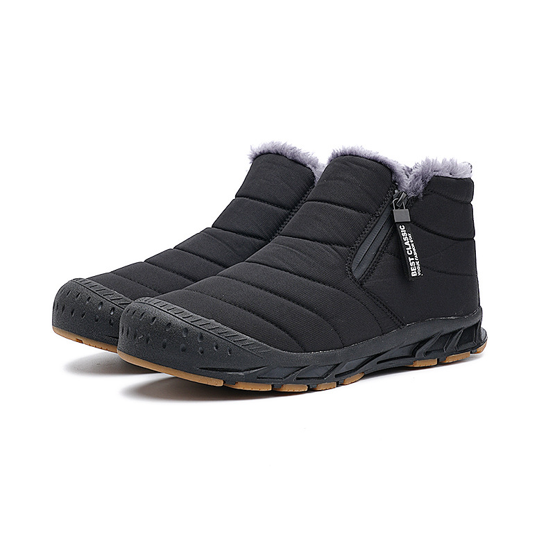 Zapatos acolchados de algodón para hombres y mujeres de comercio exterior 2310 invierno cálido montañismo gaobang forrado de lana botas de nieve al aire libre engrosadas zapatos de edad avanzada