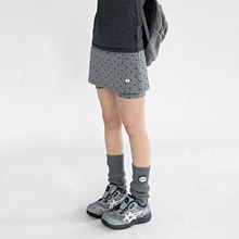 辣妹波点半身裙女夏季小个子短裙高腰休闲运动包臀裙子防走光裙裤