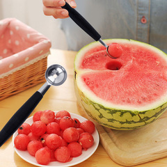 Multifunctional two-headed fruit scoop stainless steel watermelon scoop baller ice cream fruit round ball platter wholesale