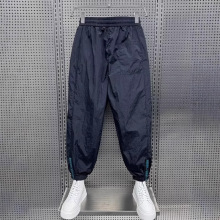 夏季薄款户外速干运动裤男士潮牌宽松束脚裤子阔腿休闲九分哈伦裤