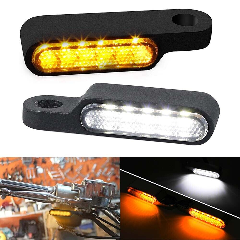 accesorios de modificación de motocicleta mini 6LED secuencial de flujo de agua luz de dirección espejo luz de palanca indicador amarilla