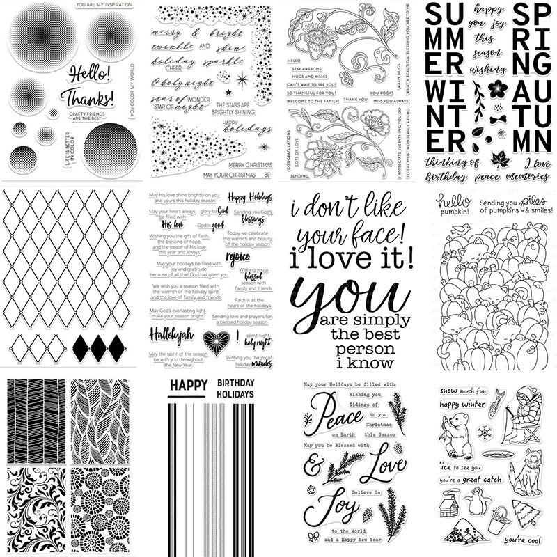 2022 Трансграничное специальное предложение для прозрачного силиконового уплотнения, подходящая форма для травления ножа, креативный альбом DIY, печать для ручного счета