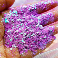 Mixed Hexagonal Iridescent Glitter Sequins for Nail Art, DIY Resin Filling Materials, Super Shiny Nail Decoration Glitter