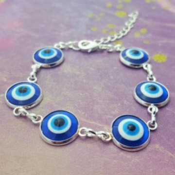 Amazon New Evil Eye Bracelet Evil Eye silver Bracelet Alternative Bracelet Turkish Factory Wholesale