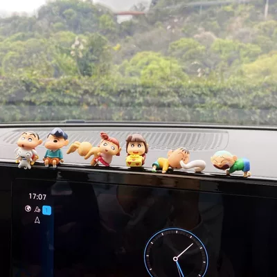 Cute Cartoon Car Display – Car ornaments - full-set-of-6-playing-with-shin-chan