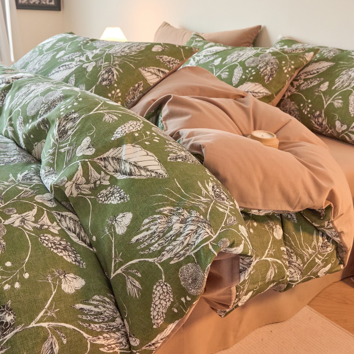 Retro estilo algodón molido cuatro piezas A clase madre-invierno engrosado cuatro piezas 100 sábanas cuatro piezas