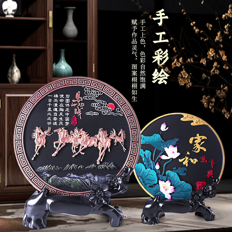 Carving carbon decorative item, opening gift for business office, light luxury decorative item, handicraft decorative item, gift for moving and housewarming