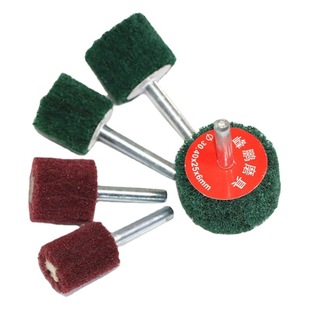 Cleaning cloth grinding head with handle flying wheel polishing emery cloth fiber stainless steel derusting and deburring grinding head 6mm