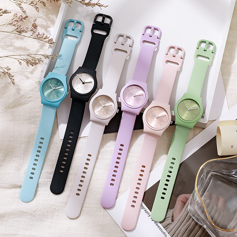 Casual Solid Color Buckle Quartz Kids Watches display picture 3