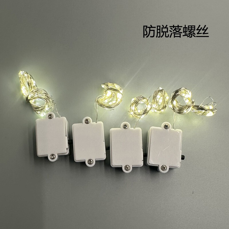 Christmas anti-smash LED string cross-border Amazon with battery three dimming lights flower gift box holiday decoration Christmas anti-smash LED string cross-border Amazon with battery three dimming lights flower gift box holiday decoration