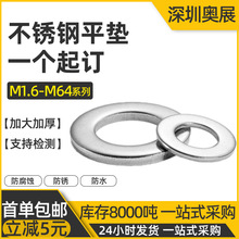 304不锈钢垫片加大加厚平垫超薄平垫圈M2M3M5M6M8M10M12M36